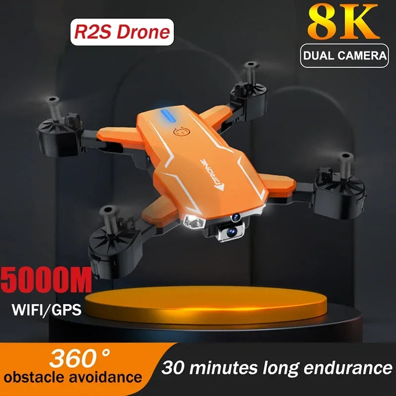 R2S Drone 8K Camera Professional Aerial Photography Aircraft Mini RC Plane Obstacle Avoidance Drone for Adults and Children Toys