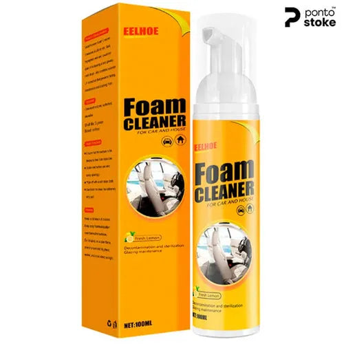 Spray de Espuma Mágica pra Limpeza Profunda - Foam Cleaner™: Seu Carro Novo e Sem Manchas